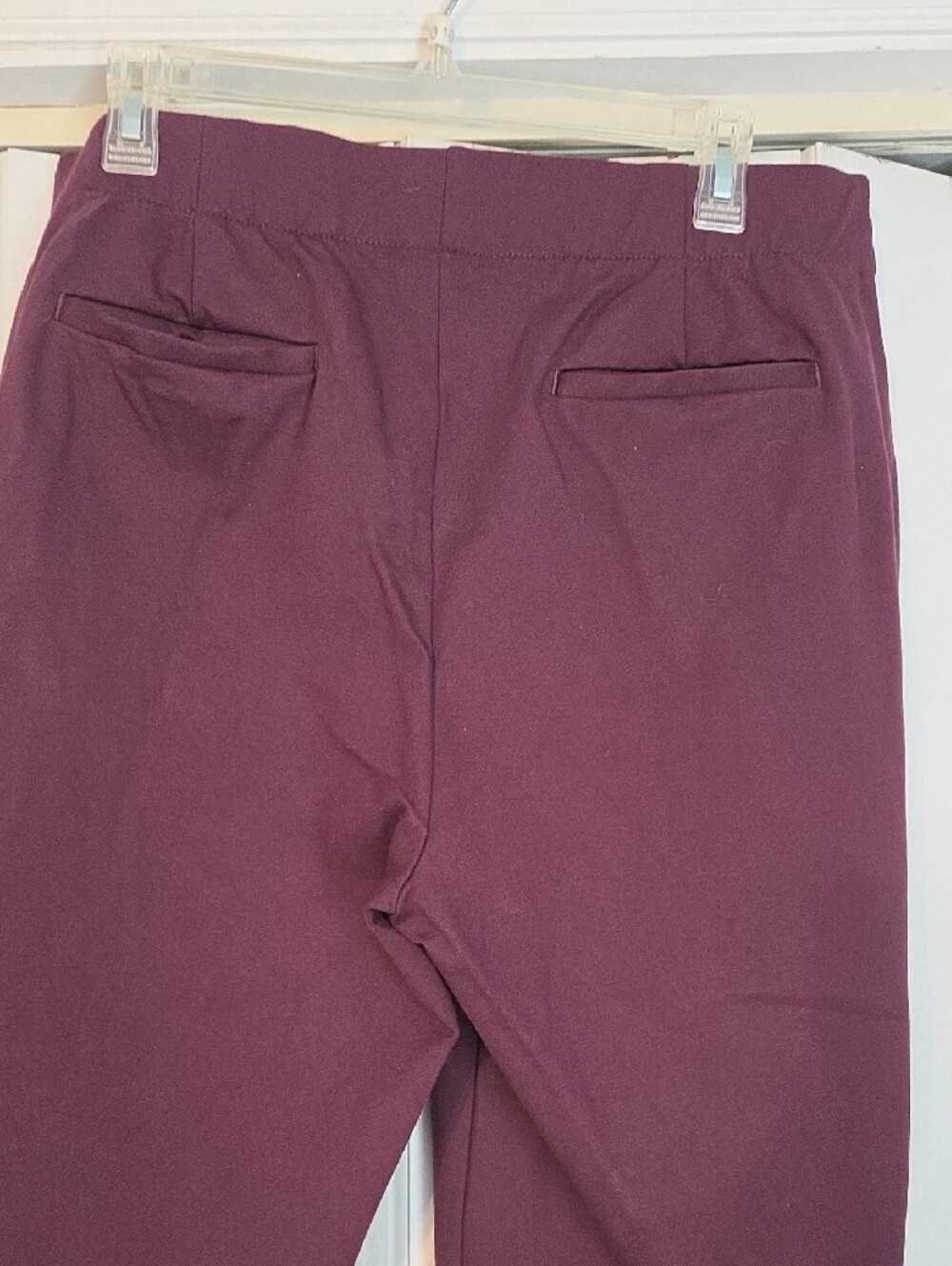Women’s Slim Ponte Pants in Deep Berry - Picture 3 of 6